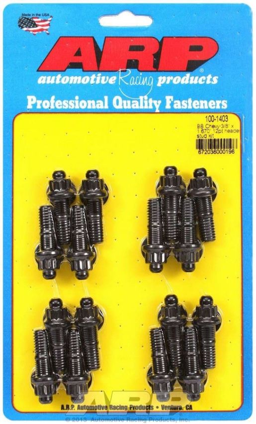 ARP ARP100-1403 Header Stud Kit - 12pt. 3/8 x 1.670 OAL (16)