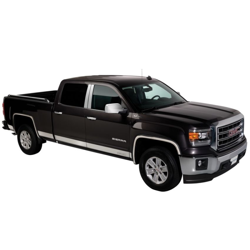 Putco 9751208GM 07-13 GMC Sierra Reg Cab 8ft Long Box - 6in Wide - 10pcs - SS Rocker Panels