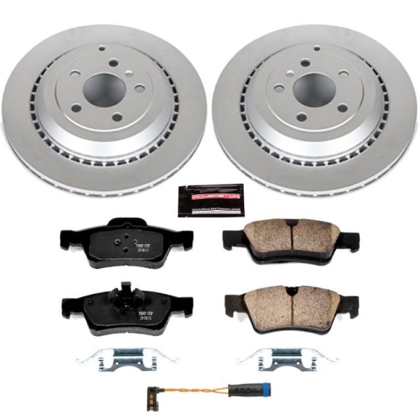 PowerStop CRK6708 Genuine Geomet Coated Rotor and Carbon-Fiber Ceramic Brake Pad Kit