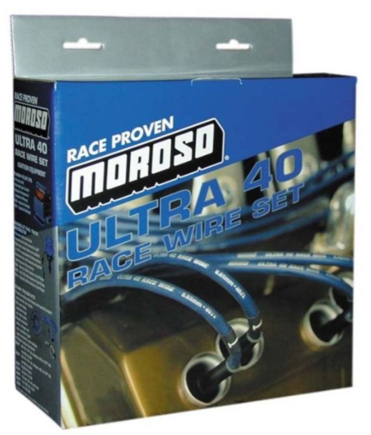 Moroso 73719 Ford 289-302 Ignition Wire Set - Ultra 40 - Unsleeved - Non-HEI - Under Header - Black