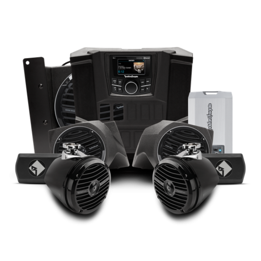 Rockford Fosgate UTV RNGR-STAGE4 Rockford Fosgate 15-17 Polaris Ranger Crew 400 Watt Stereo Kit