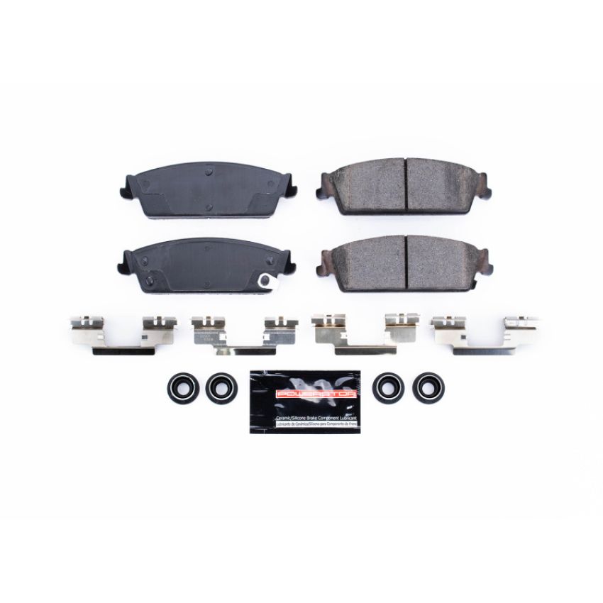PowerStop Z23-1194 PowerStop - Z23 Daily Driver Carbon-Fiber Ceramic Brake Pads with Hardware Kit