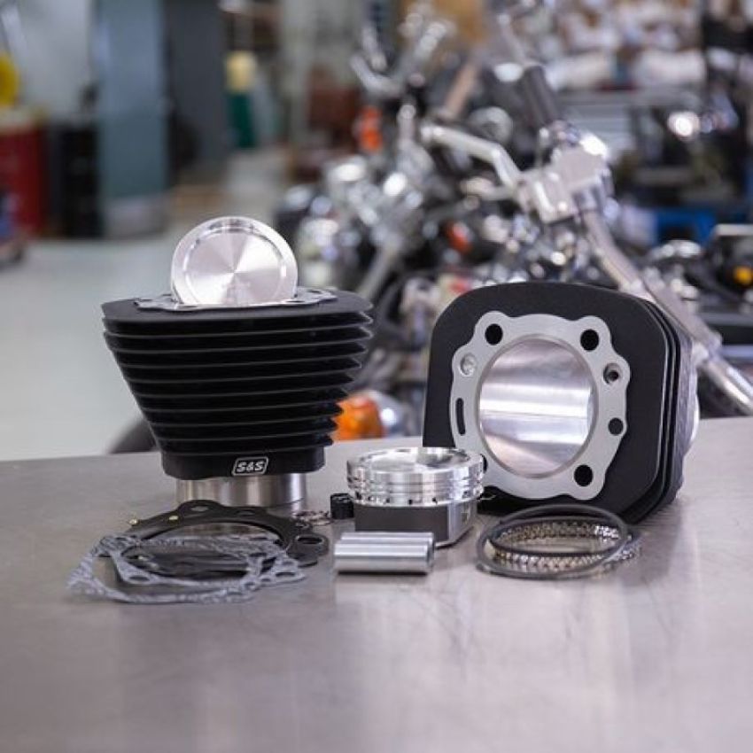 S&S Cycle 910-0687 86-19 Sportster Models 883 to 1200cc Conversion Kit - Wrinkle Black