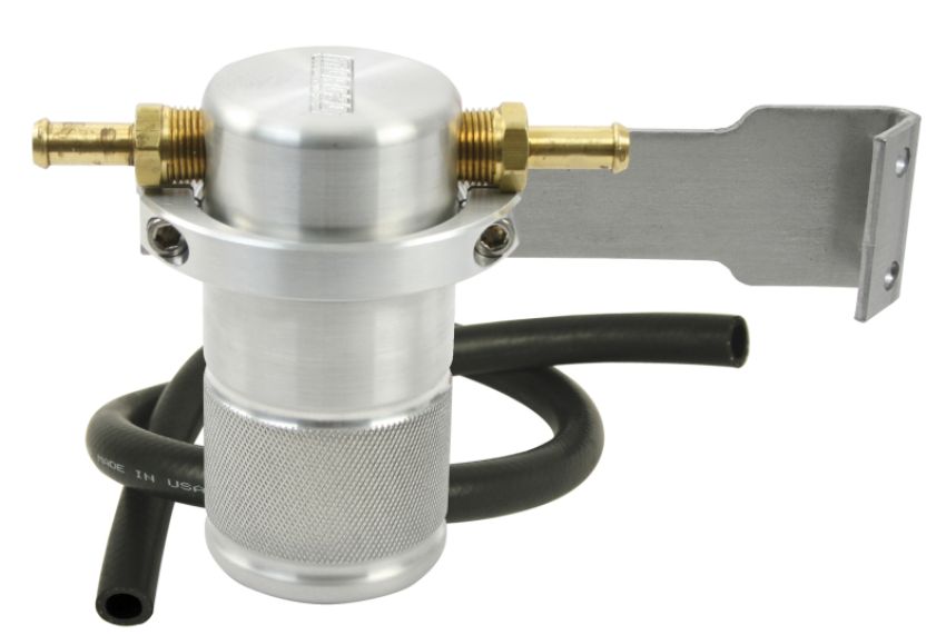 Moroso 85602 08-14 Cadillac CTS-V Air/Oil Separator Catch Can - Small Body - Billet Aluminum