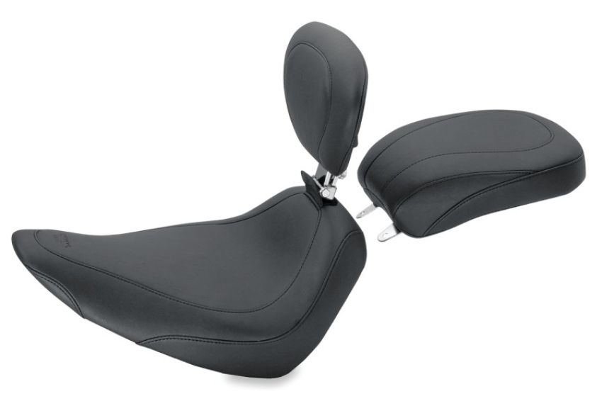 Mustang Motorcycle 76801 Mustang 84-06 Harley Standard Rear Tire Wide Tripper Passenger Seat - Black