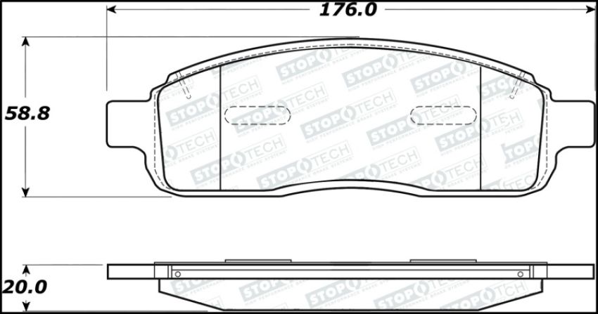 Stoptech 305.10110 Street Select Brake Pads