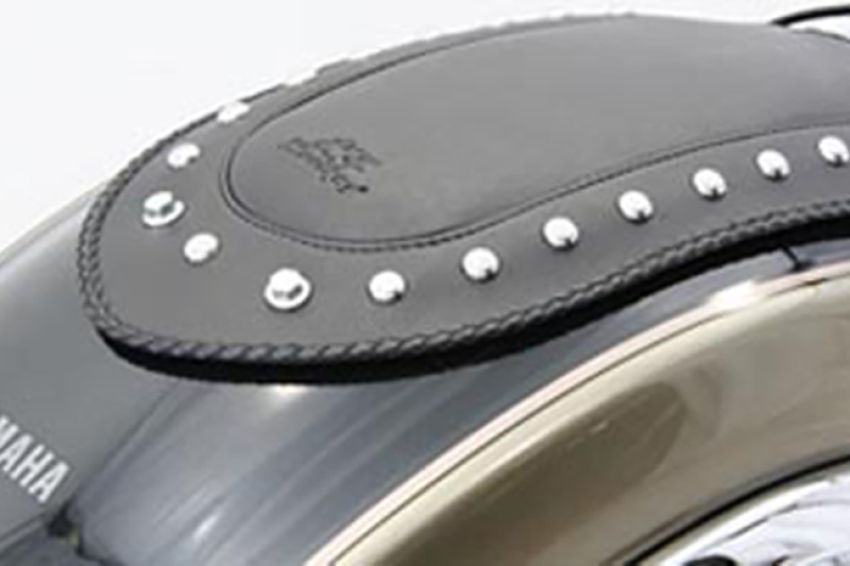 Mustang Motorcycle 78120 Mustang 06-10 and 12-15 Yamaha Roadliner, 06-15 Stratoliner Fender Bib w/Studs - Black