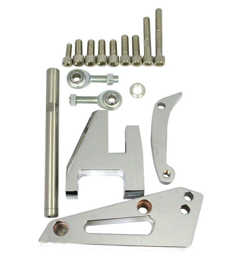 RACING POWER CO-PACKAGED RPCR6405 Chrome Alum SB Chevy Alternator Bracket Swp