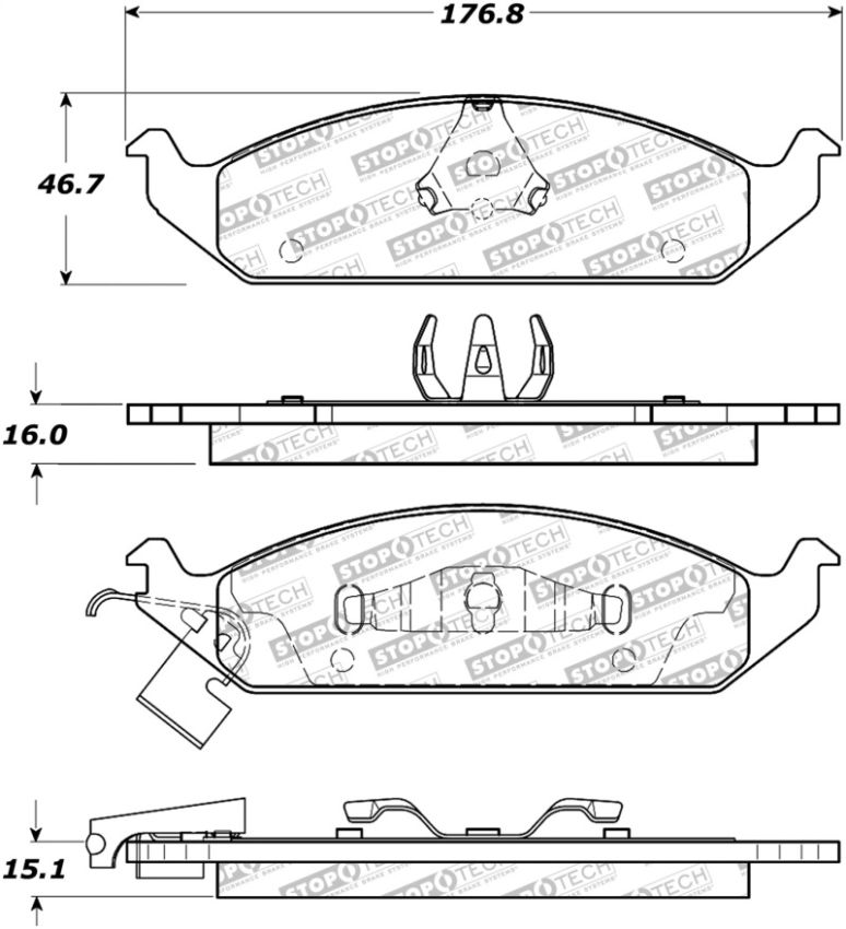 Stoptech 308.06500 Street Brake Pads