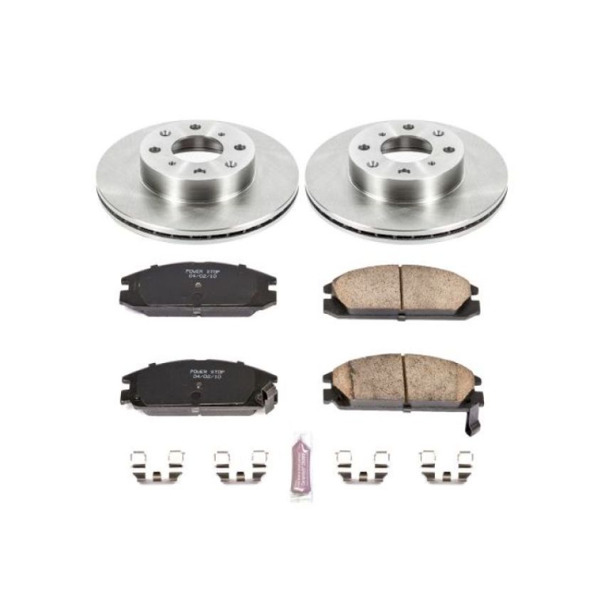 PowerStop KOE4839 OE Stock Replacement Low-Dust Ceramic Brake Pad and Rotor Kit