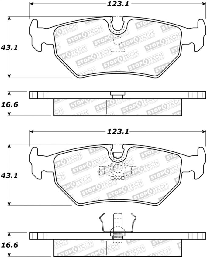 Stoptech 308.05170 Street Brake Pads - Front