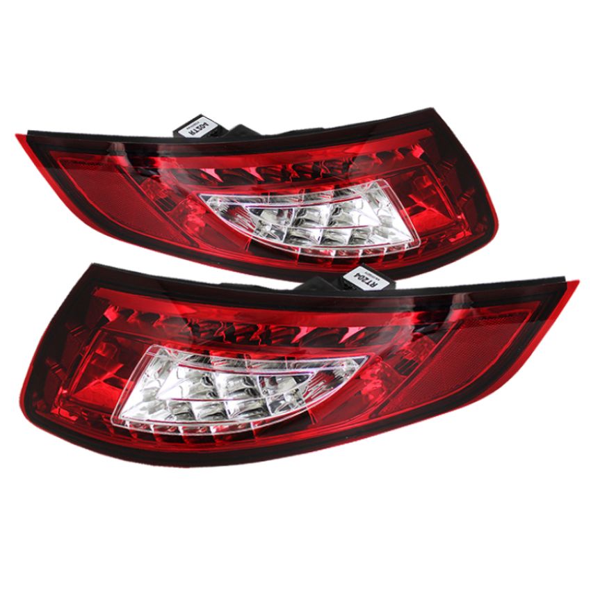 SPYDER 5037978 LED Tail Lights - Red Clear