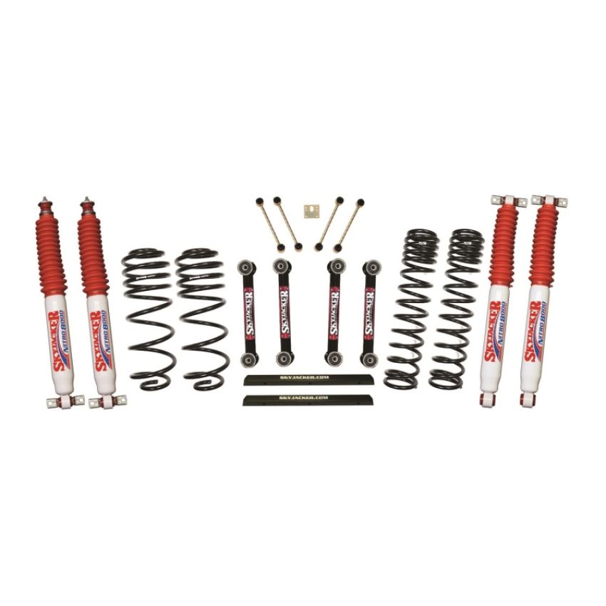 Skyjacker TJ403BPNLT 03-06 Jeep TJ 4in D-Rate Long Travel Kit w/ OE FR/RR Lower Links/Nitro 8000 Shocks