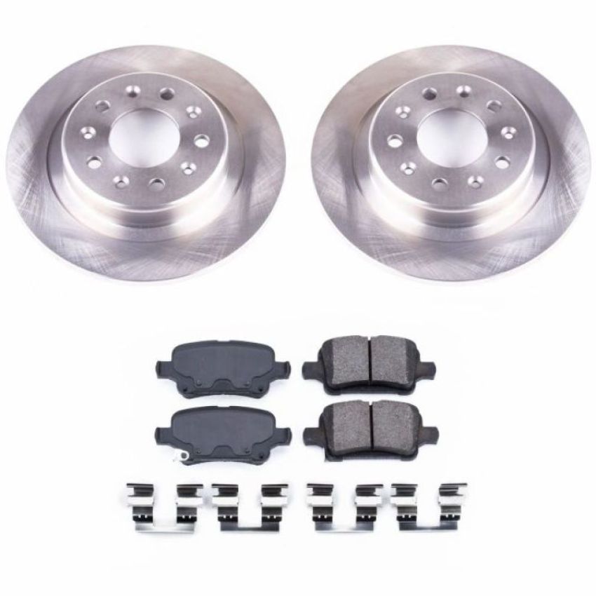 PowerStop KOE7717 OE Stock Replacement Low-Dust Ceramic Brake Pad and Rotor Kit