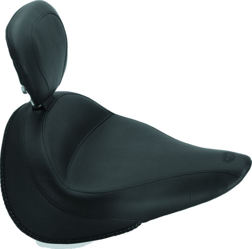 Mustang Motorcycle 79832 Mustang 14-21 Yamaha Bolt Standard Touring Solo Seat w/ Driver Backrest - Black