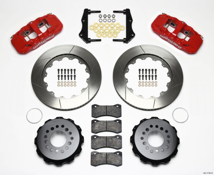 Wilwood 140-11765-R AERO4 Rear Kit 14.25in Red 2006-10 Magnum/Challngr/Chrgr/300C