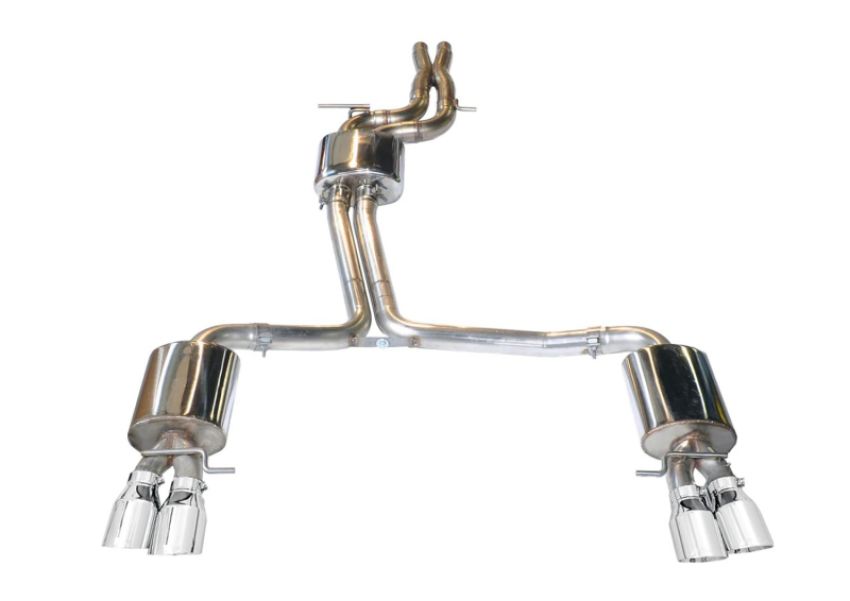 AWE Tuning 3010-42016 Audi B8.5 S4 3.0T Touring Edition Exhaust System - Chrome Silver Tips (102mm)