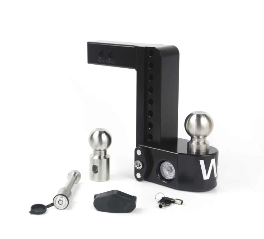 Weigh Safe WS8-2-KA-CER-BLA 8in Drop Hitch w/Built-in Scale & 2in Shank (8K/12.5K GTWR) w/WS05 - Black Cerakote