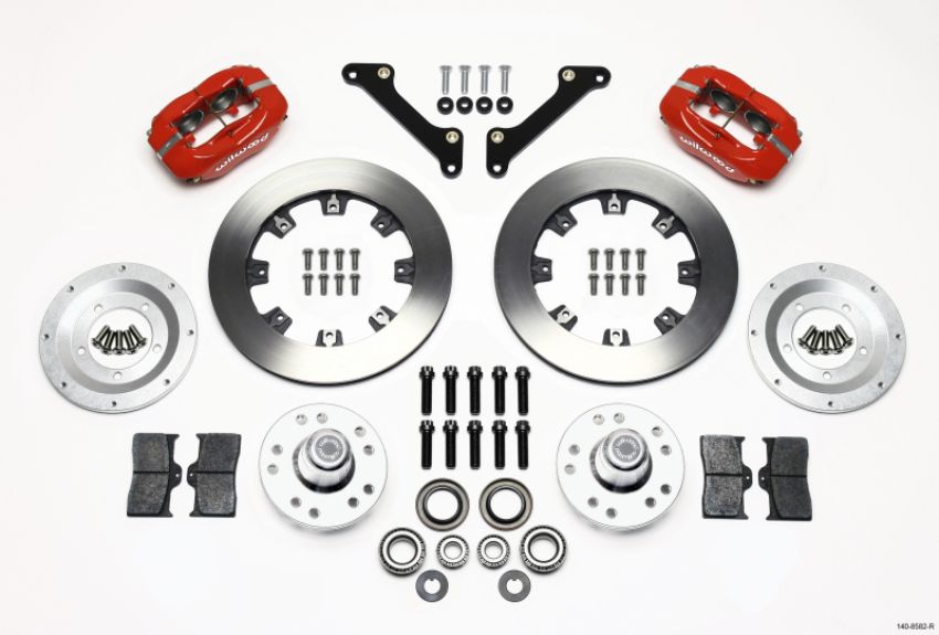 Wilwood 140-8582-R Forged Dynalite Front Kit 12.19in Drilled Red 70-78 Camaro