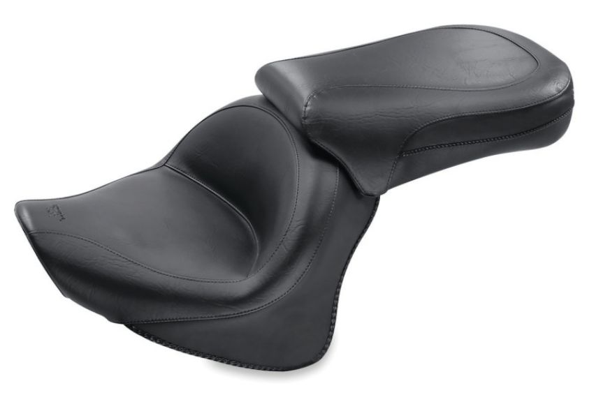 Mustang Motorcycle 76111 Mustang 98-16 Yamaha V-Star 650 Custom Wide Touring 2PC Seat - Black