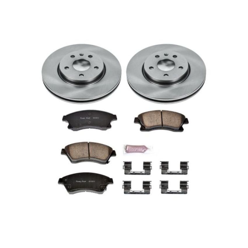 PowerStop KOE5550 OE Stock Replacement Low-Dust Ceramic Brake Pad and Rotor Kit