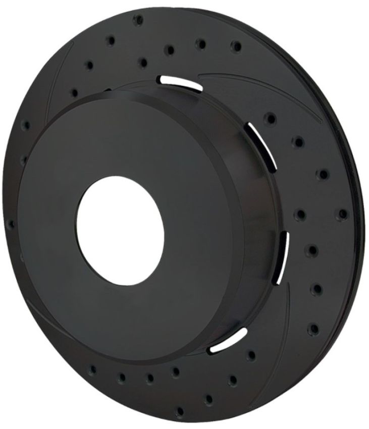 Wilwood 160-6972-BK Rotor-1.91in Offset-SRP-BLK-Drill-RH 12.19 x .810 - Blank