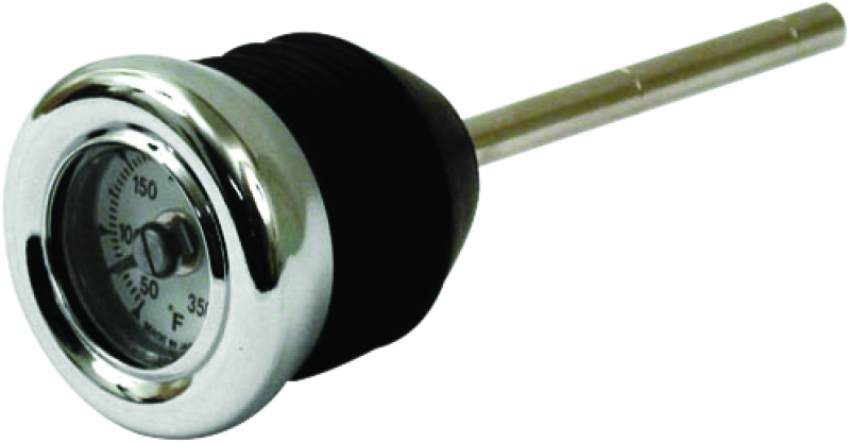 Bikers Choice 490636 Chrome Oil Tank Temperature Gauge Replaces 62845-00 00-17 Softails 2 7/8 Long