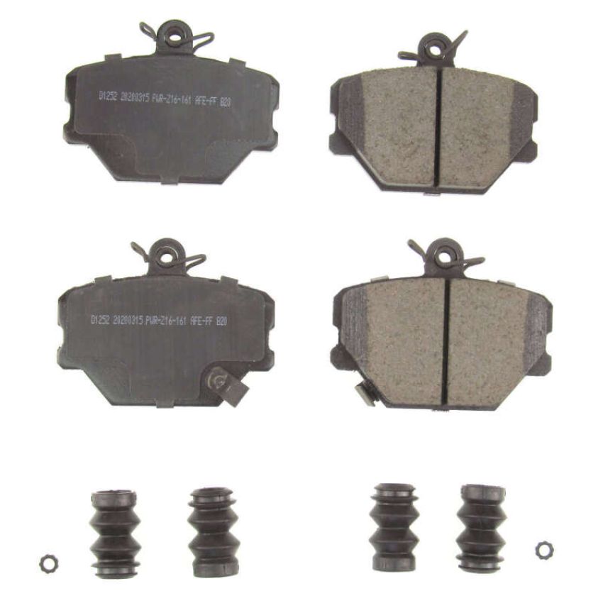 PowerStop 17-1252 PowerStop - Z17 Low-Dust Ceramic Brake Pads with Hardware