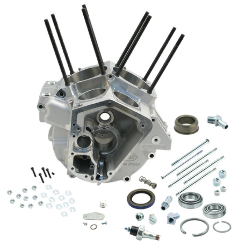 S&S Cycle 31-0001 84-91 BT w/ 3-5/8in Bore Super Stock Alternator Style Crankcase - Natural