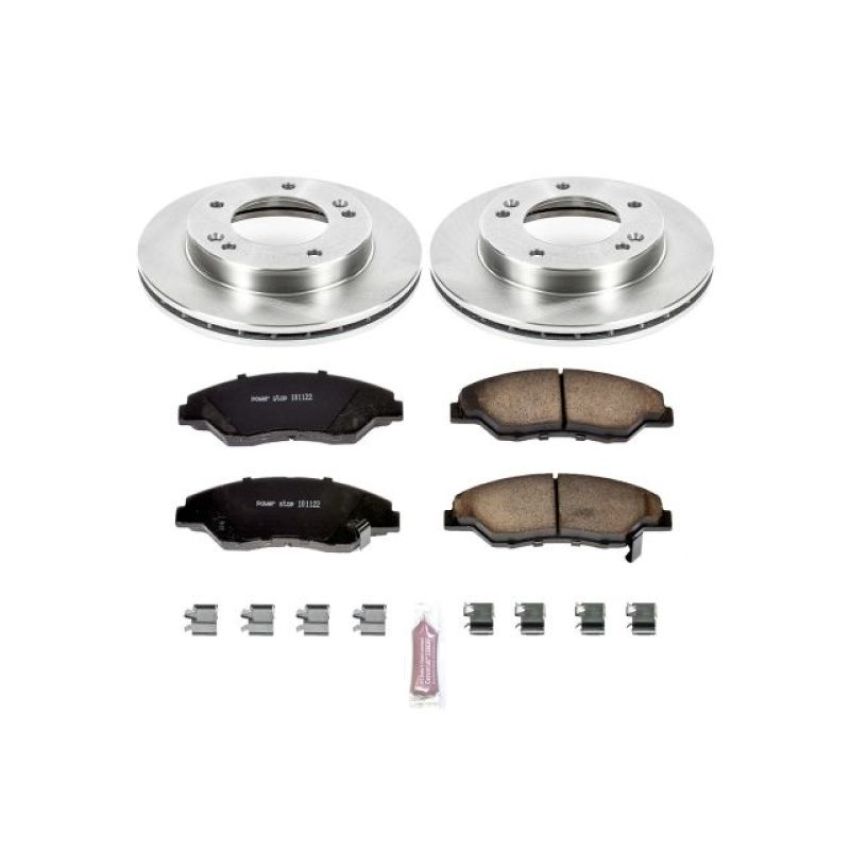 PowerStop KOE5179 OE Stock Replacement Low-Dust Ceramic Brake Pad and Rotor Kit