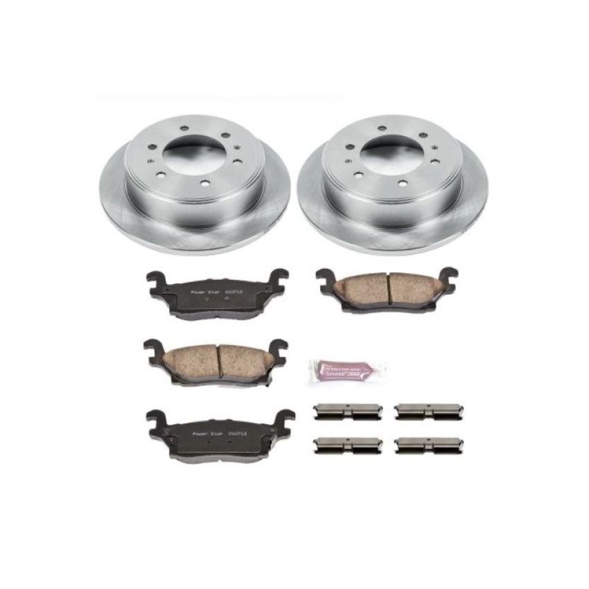 PowerStop KOE3067 OE Stock Replacement Low-Dust Ceramic Brake Pad and Rotor Kit