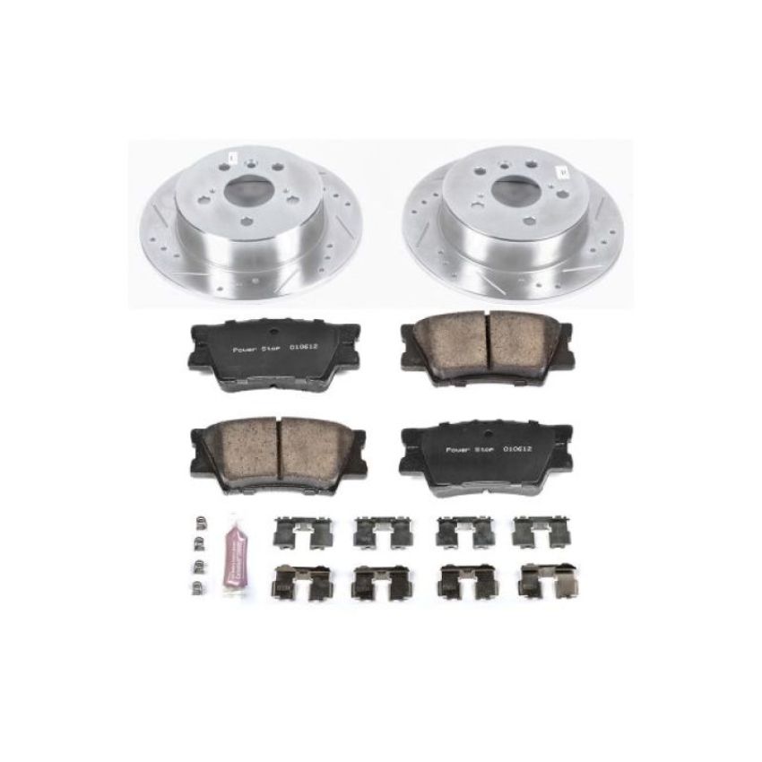 PowerStop K6520 Z23 Daily Driver Carbon-Fiber Ceramic Brake Pad and Drilled & Slotted Rotor Kit