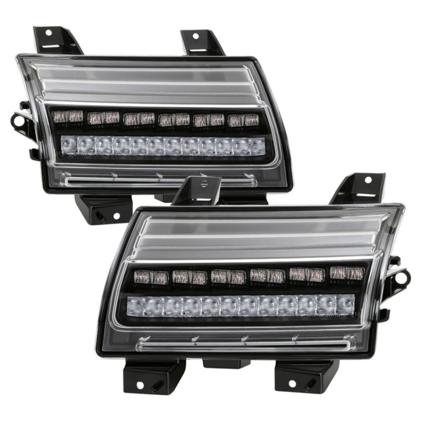 SPYDER 5086808 Full LED Front Bumper Lights - Sequential Signal - Black