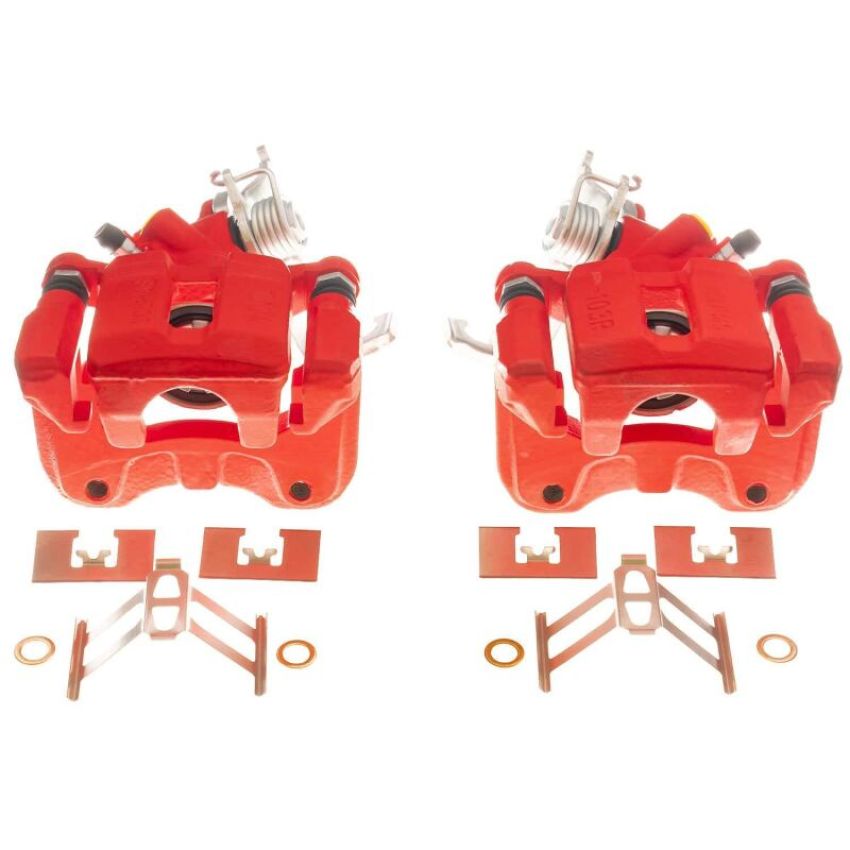 PowerStop S2068A Red Powder Coated Calipers