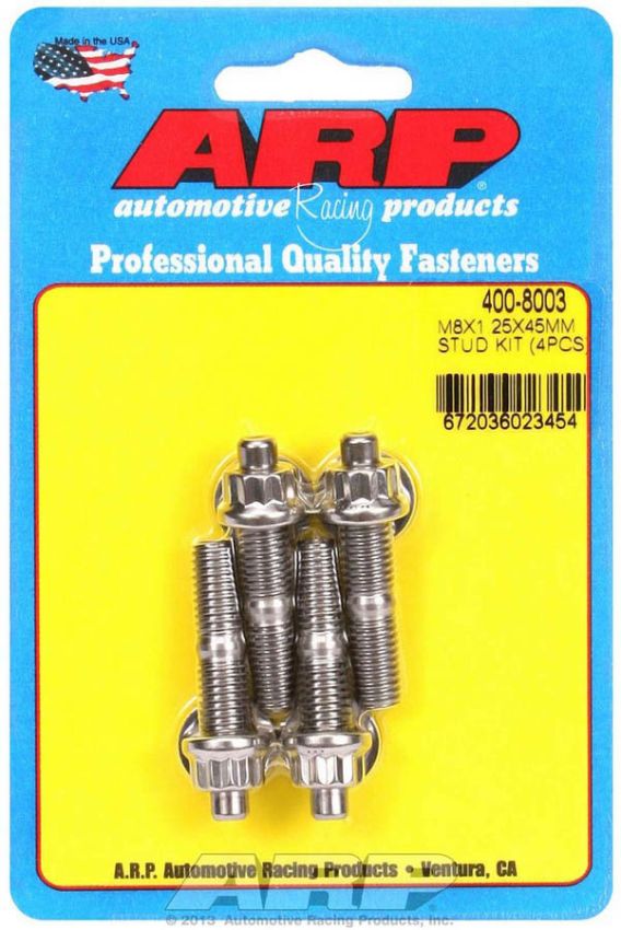 ARP ARP400-8003 S/S Stud Kit - (4) M8 x 1.25in x  45mm