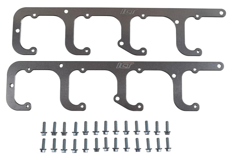 ICT BILLET ICT551654 5.3L LS Square Coil Brac kets Valve Cover Truck