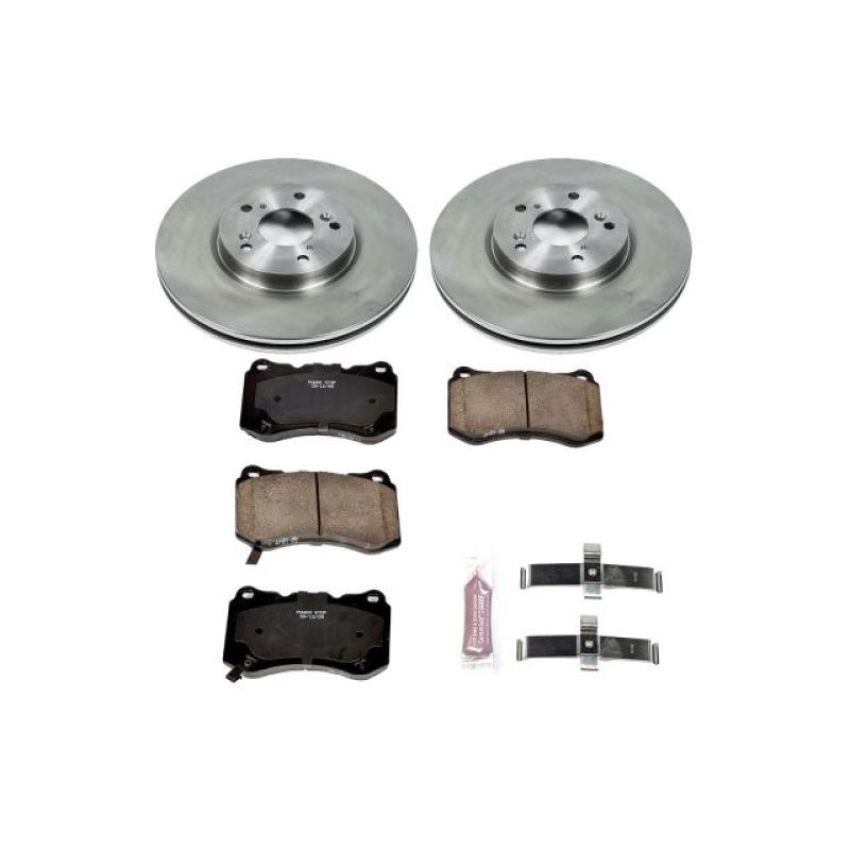 PowerStop KOE3029 OE Stock Replacement Low-Dust Ceramic Brake Pad and Rotor Kit