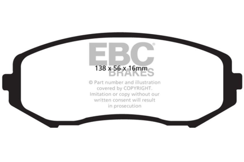 EBC Brakes DP61818 6000 Series Greenstuff Truck/SUV Brakes Disc Pads