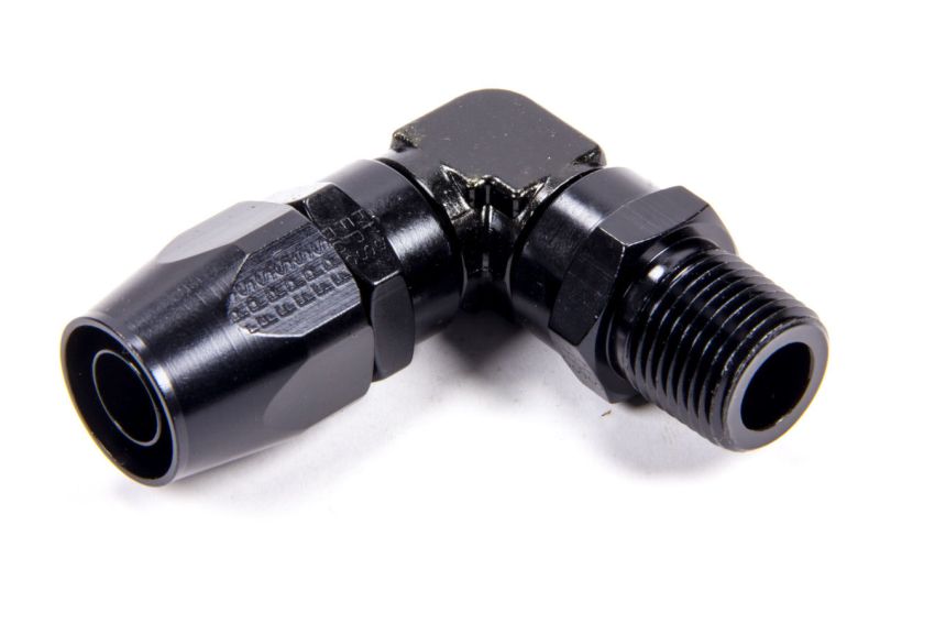 FRAGOLA FRG199010-BL Hose Fitting #10 90 Deg to 1/2in MPT Black