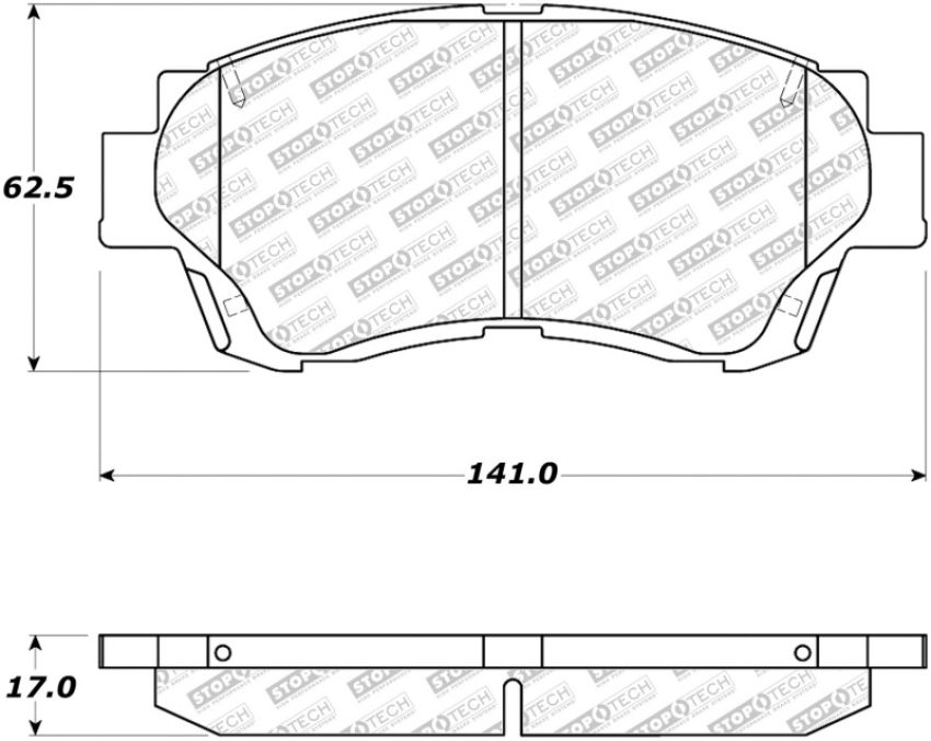 Stoptech 305.04760 Street Select Brake Pads - Rear