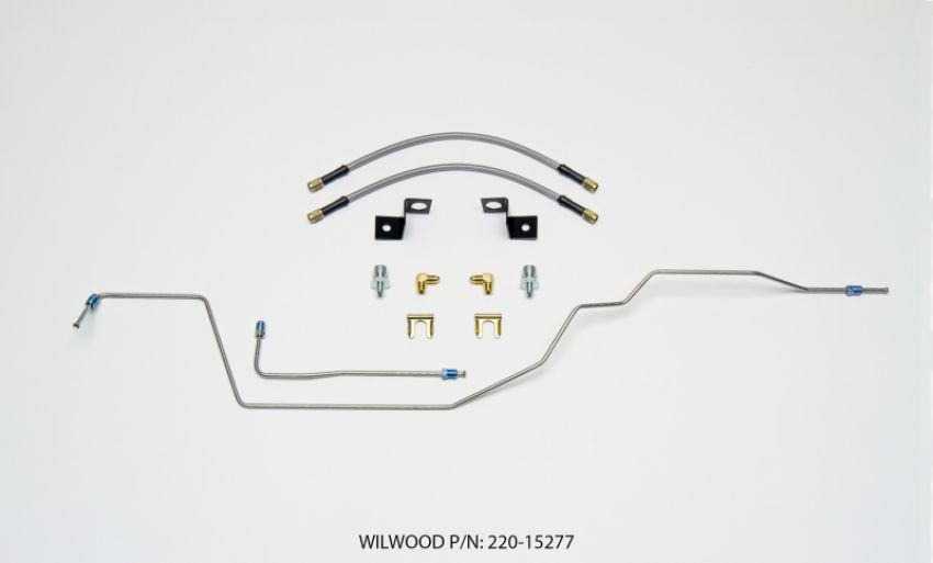 Wilwood 220-15277 Flexline Kit 14 inch -3 M10-1.0 IF 1/8 NPT 90 Deg w/tubing