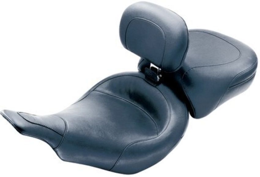 Mustang Motorcycle 79127 Mustang 97-07 Harley Electra Glide, Rd Glide Standard Touring Solo Seat w/ Driver Backrest - Black