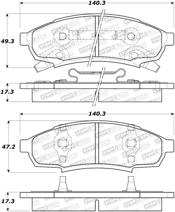 Stoptech 308.03760 Street Brake Pads