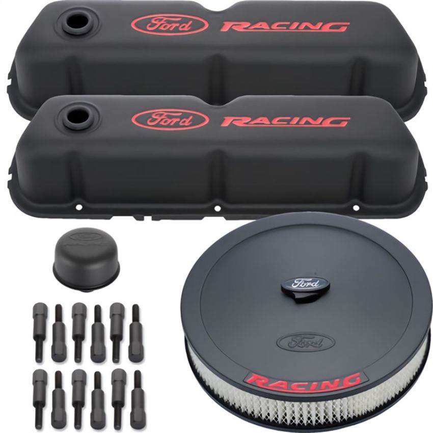FORD FRD302-500 Engine Dress up Kit Black w/Ford Racing Logo