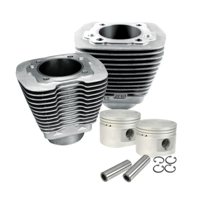 S&S Cycle 910-0179 84-99 BT w/ Stock Heads 3-1/2in Bore Cylinder & Piston Kit - Natural