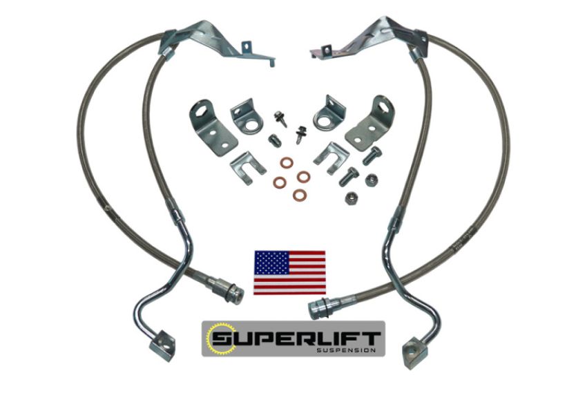 Superlift 91520 05-07 Ford F-250/F-350 w/ 4-8in Lift Kit (Pair) Bullet Proof Brake Hoses