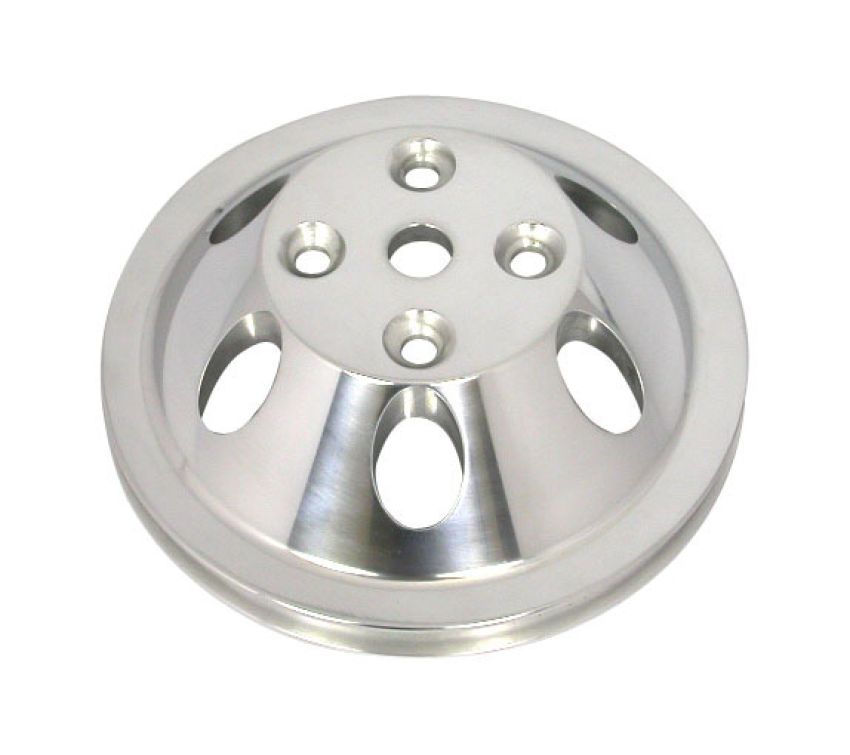 RACING POWER CO-PACKAGED RPCR9482POL Pol Alum SBC Single Gro ove Pulley