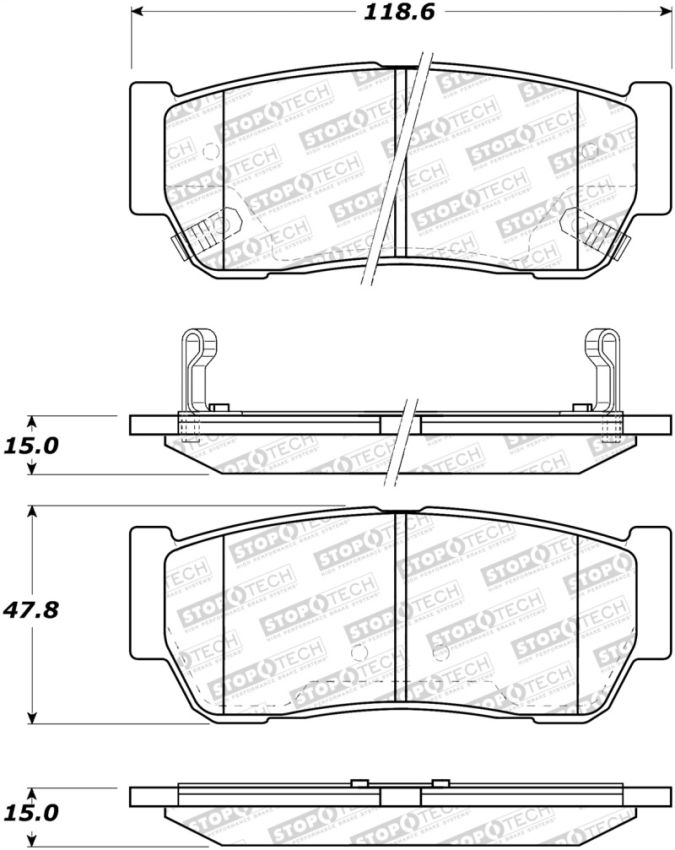 Stoptech 308.09540 Street Brake Pads