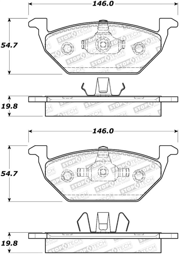Stoptech 305.07680 Street Select Brake Pads