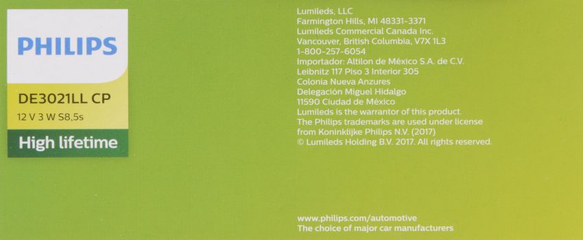 Philips DE3021LLCP Philips LongerLife Miniature DE3021LL Pack of 10